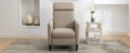 Modern Artistic Color Design Adjustable Recliner Chair Pu Leather For Living Room Bedroom Home Theater, Beige Beige Pu Leather