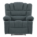 Massage Recliner Chair Sofa With Heating Vibration Grey Chenille Manual Handle Metal Primary Living Space Soft Cushion Back American Design,American Traditional,Classic,Minimalist,Modern Pillow Top
