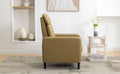 Modern Artistic Color Design Adjustable Recliner Chair Pu Leather For Living Room Bedroom Home Theater, Mustard Green Mustard Pu Leather