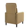 Modern Artistic Color Design Adjustable Recliner Chair Pu Leather For Living Room Bedroom Home Theater, Mustard Green Mustard Pu Leather