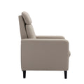 Modern Artistic Color Design Adjustable Recliner Chair Pu Leather For Living Room Bedroom Home Theater, Beige Beige Pu Leather
