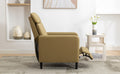 Modern Artistic Color Design Adjustable Recliner Chair Pu Leather For Living Room Bedroom Home Theater, Mustard Green Mustard Pu Leather
