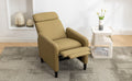 Modern Artistic Color Design Adjustable Recliner Chair Pu Leather For Living Room Bedroom Home Theater, Mustard Green Mustard Pu Leather
