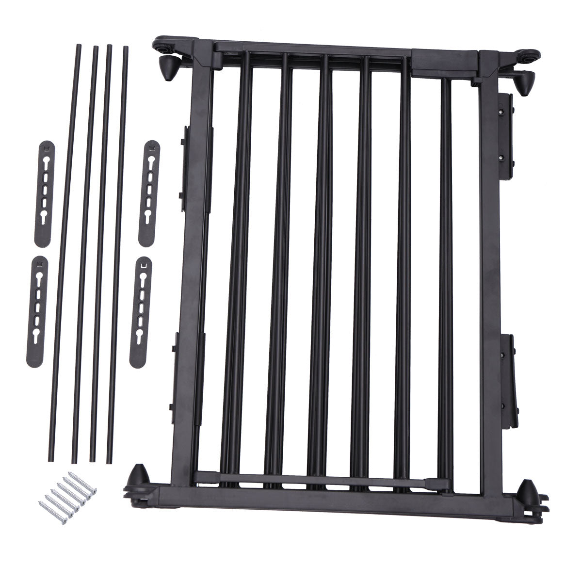Fireplace Fence Black 5 Piece Set Black Metal