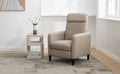 Modern Artistic Color Design Adjustable Recliner Chair Pu Leather For Living Room Bedroom Home Theater, Beige Beige Pu Leather