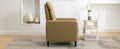 Modern Artistic Color Design Adjustable Recliner Chair Pu Leather For Living Room Bedroom Home Theater, Mustard Green Mustard Pu Leather