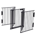 Fireplace Fence Black 5 Piece Set Black Metal