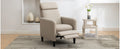 Modern Artistic Color Design Adjustable Recliner Chair Pu Leather For Living Room Bedroom Home Theater, Beige Beige Pu Leather