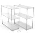 2 Pack 3 Tier Shelf Wire Shelving Unit, 2P 3Twl1848 C Lkj Chrome Iron Plastic