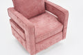 Swivel Barrel Chair For Living Room,360 Degree Swivel Club Modern Accent Single Sofa Chair, Small Leisure Arm Chair For Nursery, Hotel, Bedroom, Office Pink Primary Living Space Modern Linen
