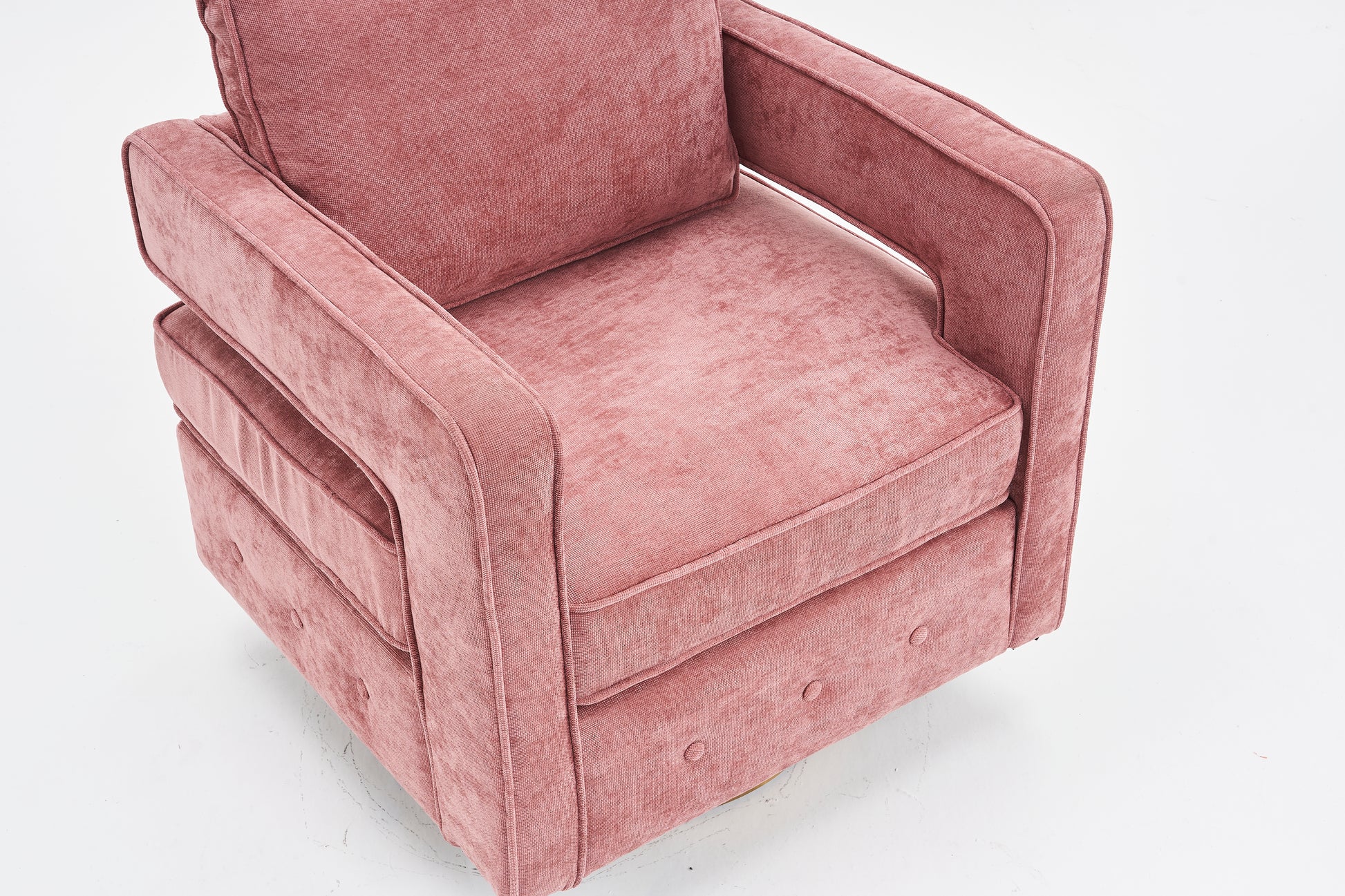 Swivel Barrel Chair For Living Room,360 Degree Swivel Club Modern Accent Single Sofa Chair, Small Leisure Arm Chair For Nursery, Hotel, Bedroom, Office Pink Primary Living Space Modern Linen