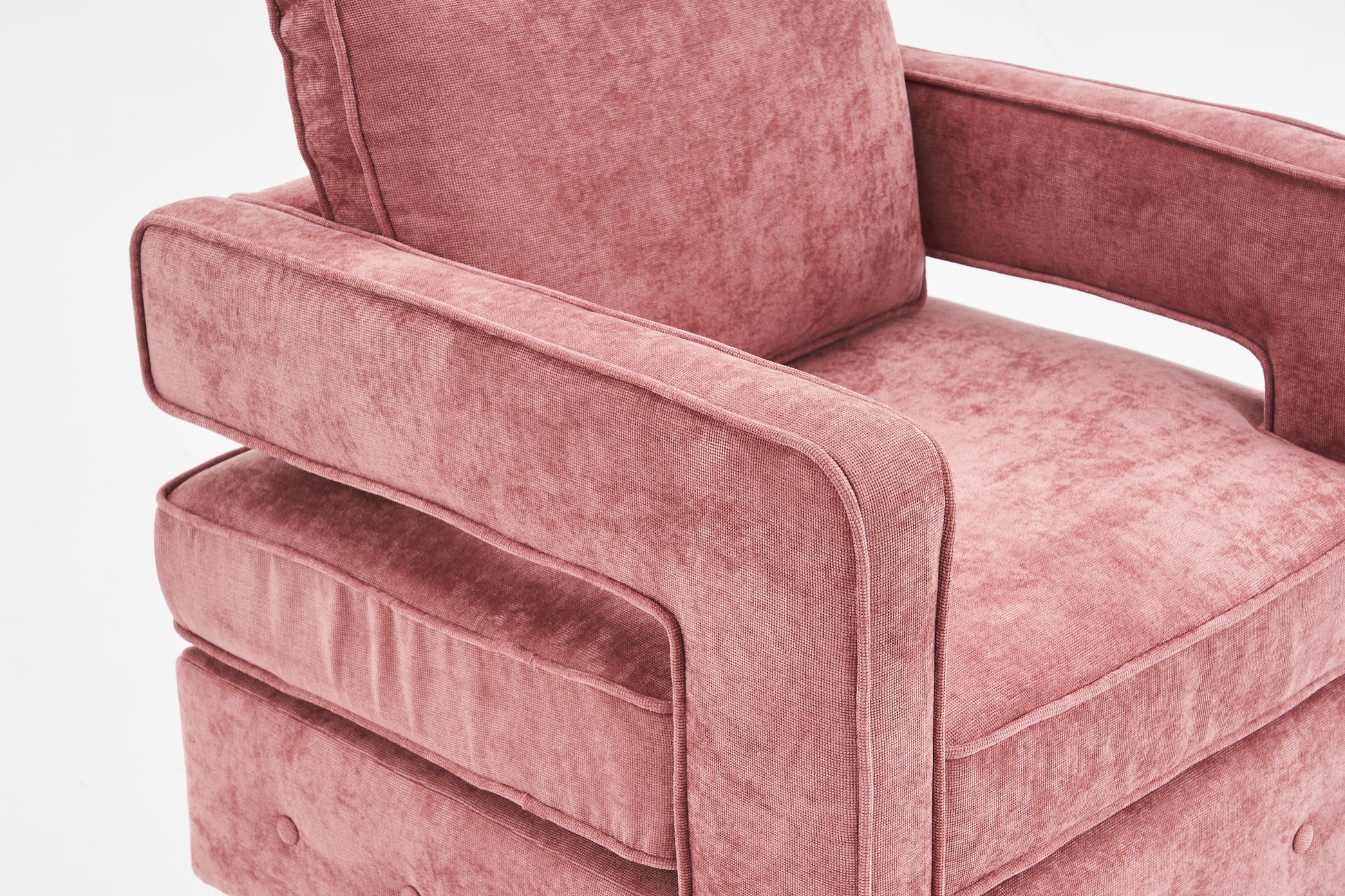 Swivel Barrel Chair For Living Room,360 Degree Swivel Club Modern Accent Single Sofa Chair, Small Leisure Arm Chair For Nursery, Hotel, Bedroom, Office Pink Primary Living Space Modern Linen