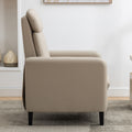 Modern Artistic Color Design Adjustable Recliner Chair Pu Leather For Living Room Bedroom Home Theater, Beige Beige Pu Leather