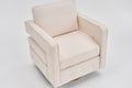 Swivel Barrel Chair For Living Room,360 Degree Swivel Club Modern Accent Single Sofa Chair, Small Leisure Arm Chair For Nursery, Hotel, Bedroom, Office Beige Primary Living Space Modern Linen