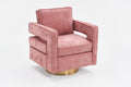 Swivel Barrel Chair For Living Room,360 Degree Swivel Club Modern Accent Single Sofa Chair, Small Leisure Arm Chair For Nursery, Hotel, Bedroom, Office Pink Primary Living Space Modern Linen