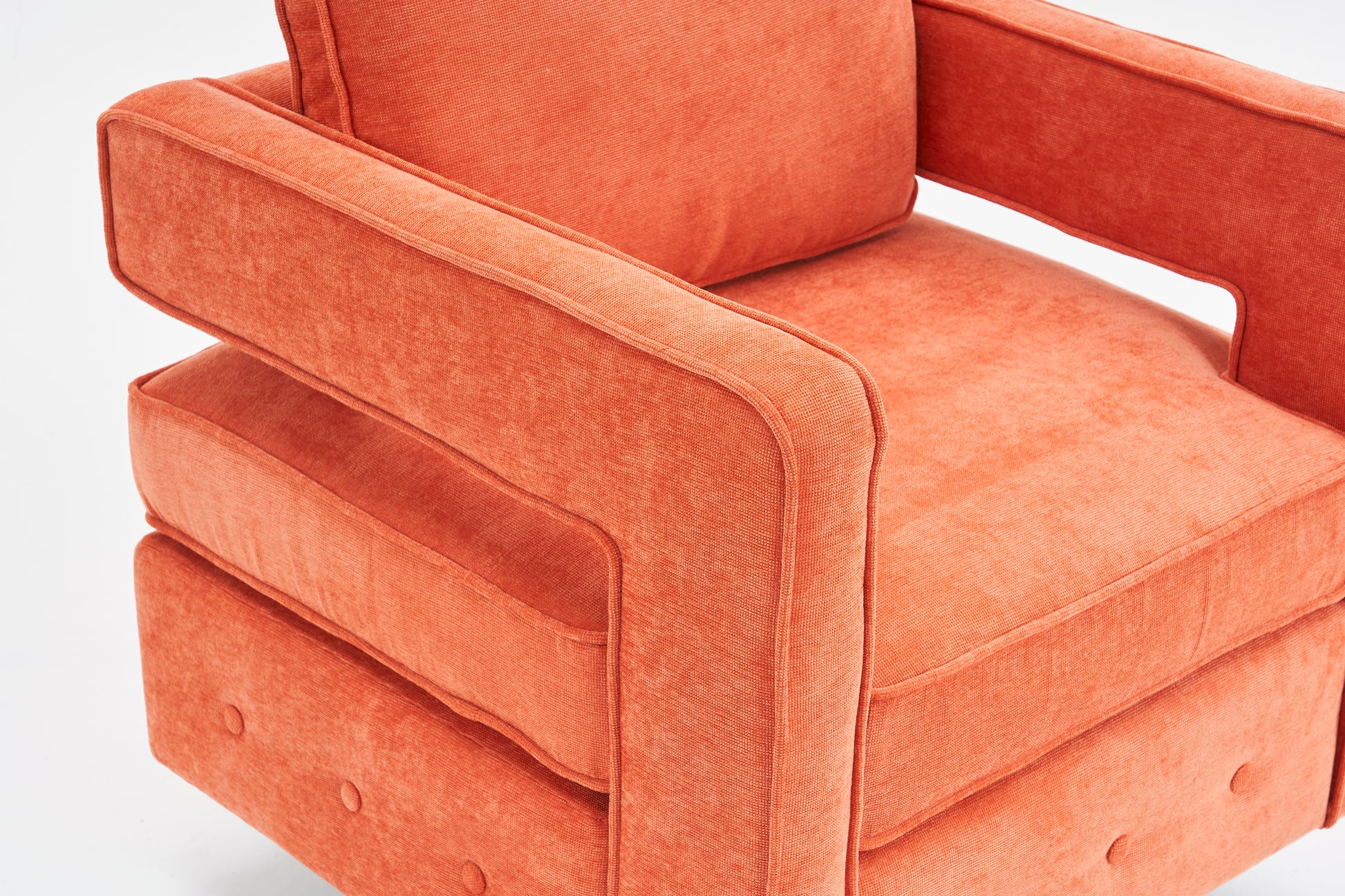 Swivel Barrel Chair For Living Room,360 Degree Swivel Club Modern Accent Single Sofa Chair, Small Leisure Arm Chair For Nursery, Hotel, Bedroom, Office Orange Primary Living Space Modern Linen