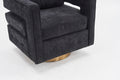 Swivel Barrel Chair For Living Room,360 Degree Swivel Club Modern Accent Single Sofa Chair, Small Leisure Arm Chair For Nursery, Hotel, Bedroom, Office Black Primary Living Space Modern Linen