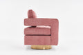 Swivel Barrel Chair For Living Room,360 Degree Swivel Club Modern Accent Single Sofa Chair, Small Leisure Arm Chair For Nursery, Hotel, Bedroom, Office Pink Primary Living Space Modern Linen
