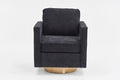 Swivel Barrel Chair For Living Room,360 Degree Swivel Club Modern Accent Single Sofa Chair, Small Leisure Arm Chair For Nursery, Hotel, Bedroom, Office Black Primary Living Space Modern Linen