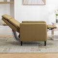 Modern Artistic Color Design Adjustable Recliner Chair Pu Leather For Living Room Bedroom Home Theater, Mustard Green Mustard Pu Leather