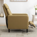 Modern Artistic Color Design Adjustable Recliner Chair Pu Leather For Living Room Bedroom Home Theater, Mustard Green Mustard Pu Leather