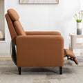 Modern Artistic Color Design Adjustable Recliner Chair Pu Leather For Living Room Bedroom Home Theater, Burnt Orange Burnt Orange Pu Leather