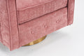 Swivel Barrel Chair For Living Room,360 Degree Swivel Club Modern Accent Single Sofa Chair, Small Leisure Arm Chair For Nursery, Hotel, Bedroom, Office Pink Primary Living Space Modern Linen