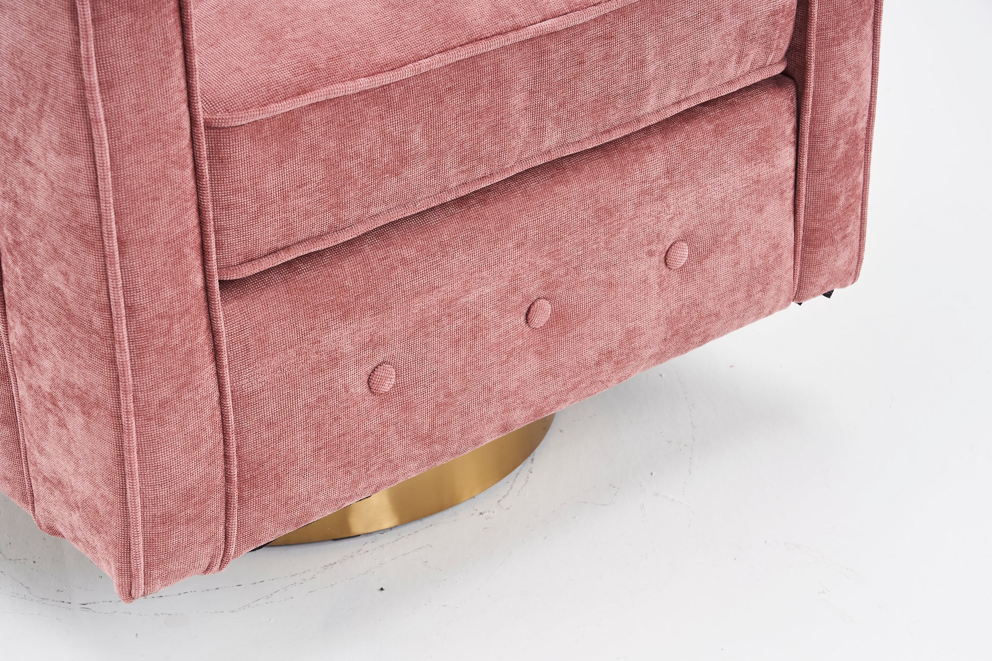 Swivel Barrel Chair For Living Room,360 Degree Swivel Club Modern Accent Single Sofa Chair, Small Leisure Arm Chair For Nursery, Hotel, Bedroom, Office Pink Primary Living Space Modern Linen