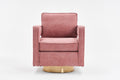 Swivel Barrel Chair For Living Room,360 Degree Swivel Club Modern Accent Single Sofa Chair, Small Leisure Arm Chair For Nursery, Hotel, Bedroom, Office Pink Primary Living Space Modern Linen