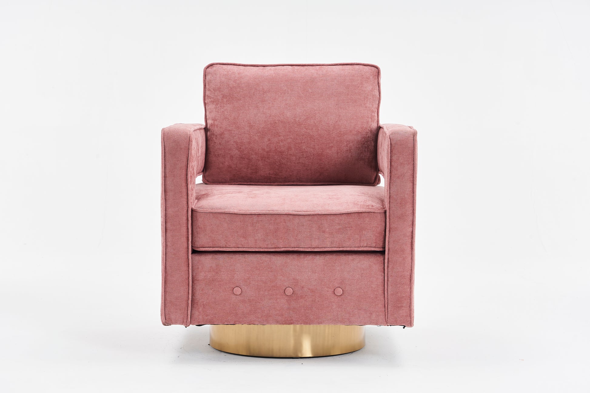 Swivel Barrel Chair For Living Room,360 Degree Swivel Club Modern Accent Single Sofa Chair, Small Leisure Arm Chair For Nursery, Hotel, Bedroom, Office Pink Primary Living Space Modern Linen