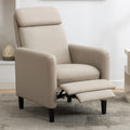 Modern Artistic Color Design Adjustable Recliner Chair Pu Leather For Living Room Bedroom Home Theater, Beige Beige Pu Leather