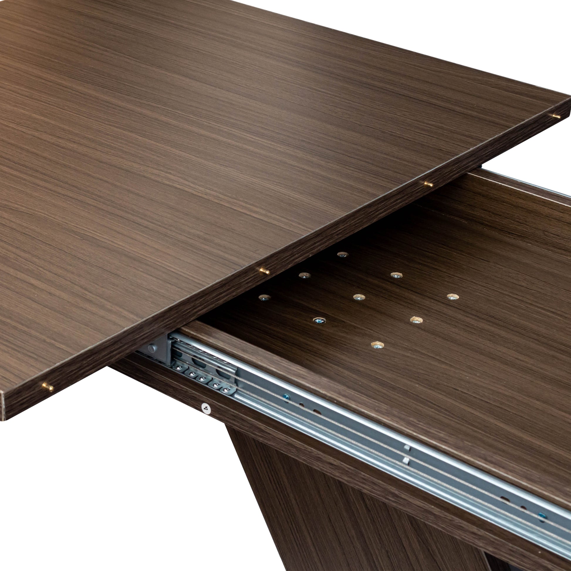 Multifunctional Extendable Console Table Grayish Brown Mdf