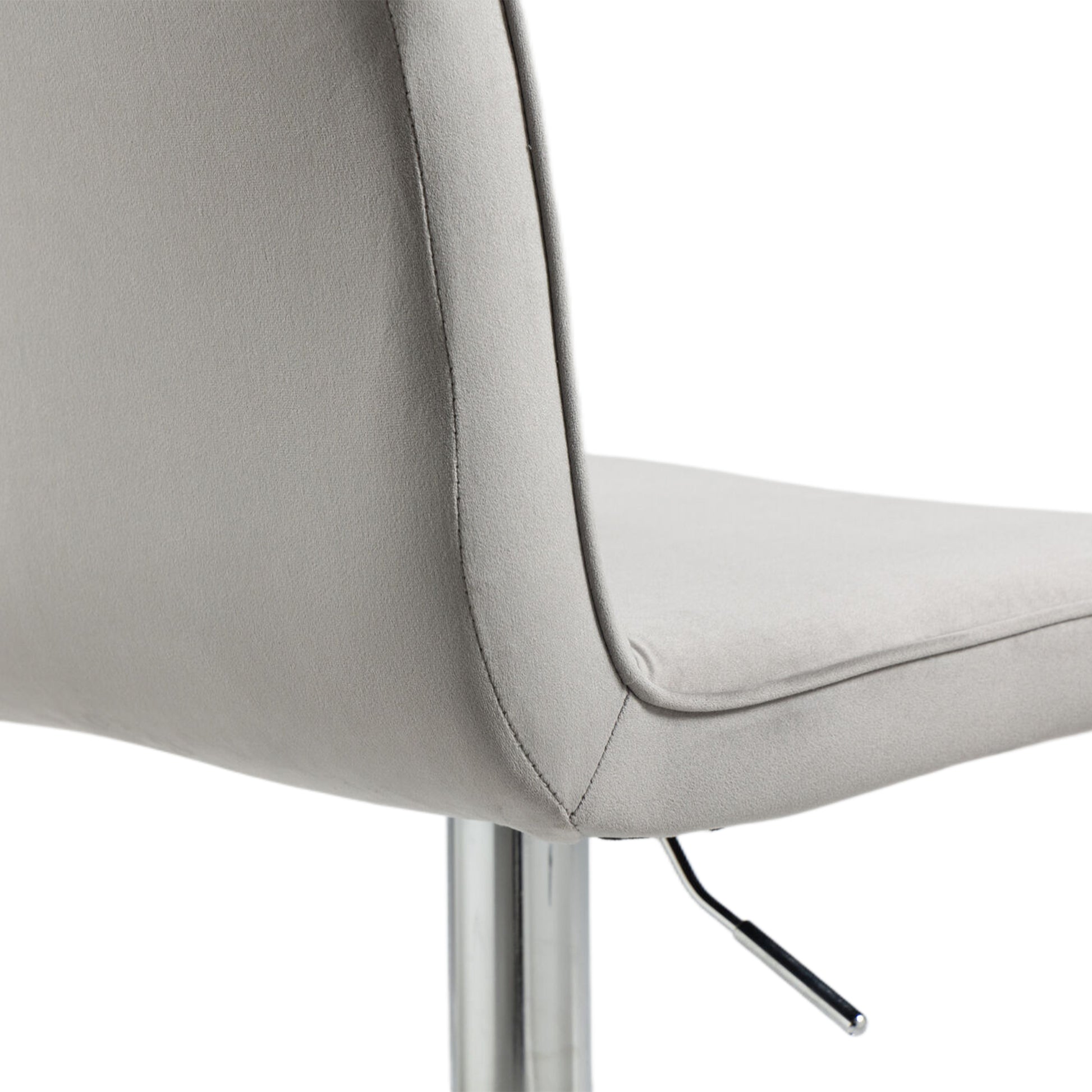 Coolmore Bar Stools With Back And Footrest Counter Height Dining Chairs 2Pc Set,360 Velvet Swivel Bar Stools Set Of 2, Adjustable Counter Height Bar Chairs Gray Velvet Gray Primary Living Space Foam Velvet