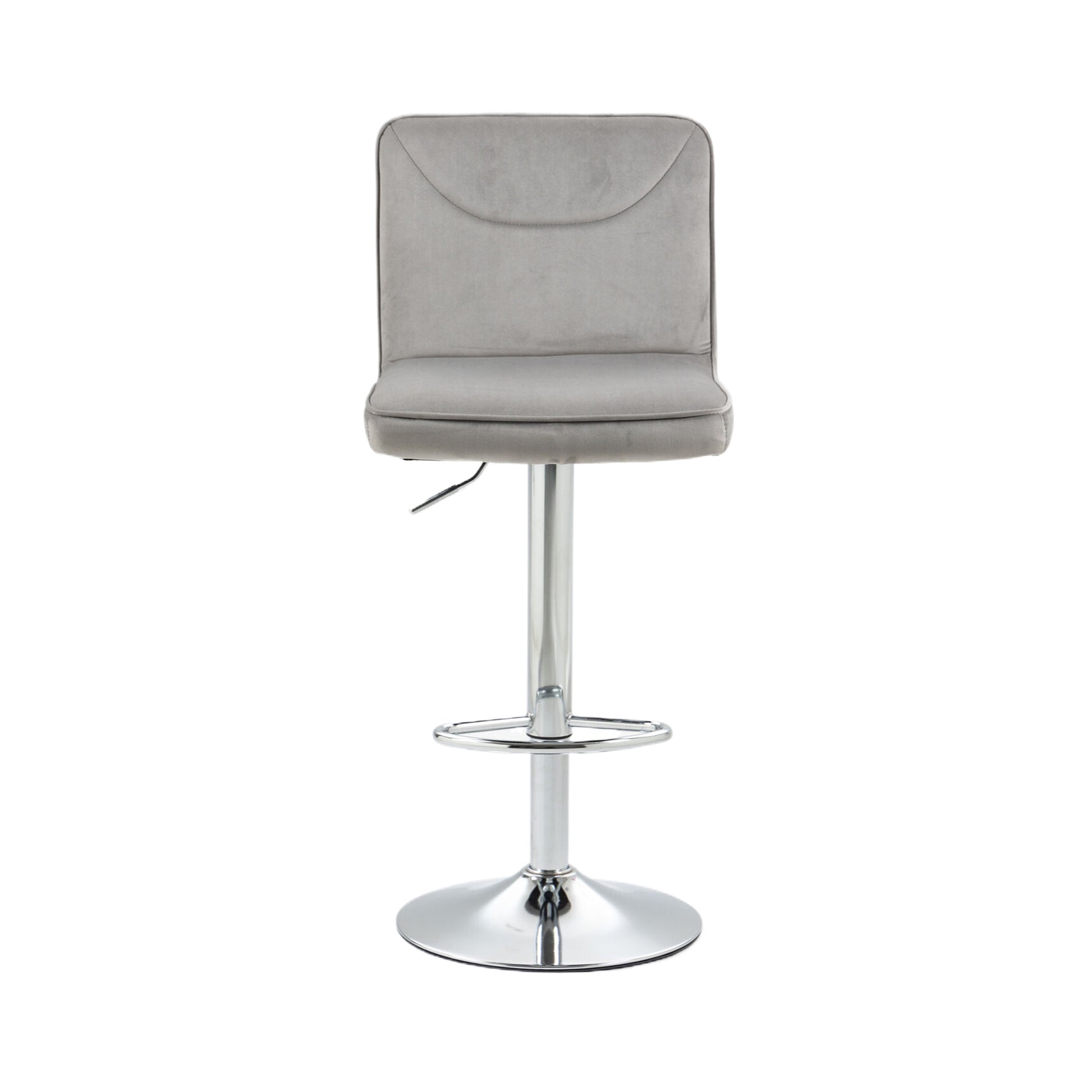 Coolmore Bar Stools With Back And Footrest Counter Height Dining Chairs 2Pc Set,360 Velvet Swivel Bar Stools Set Of 2, Adjustable Counter Height Bar Chairs Gray Velvet Gray Primary Living Space Foam Velvet