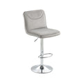 Coolmore Bar Stools With Back And Footrest Counter Height Dining Chairs 2Pc Set,360 Velvet Swivel Bar Stools Set Of 2, Adjustable Counter Height Bar Chairs Gray Velvet Gray Primary Living Space Foam Velvet