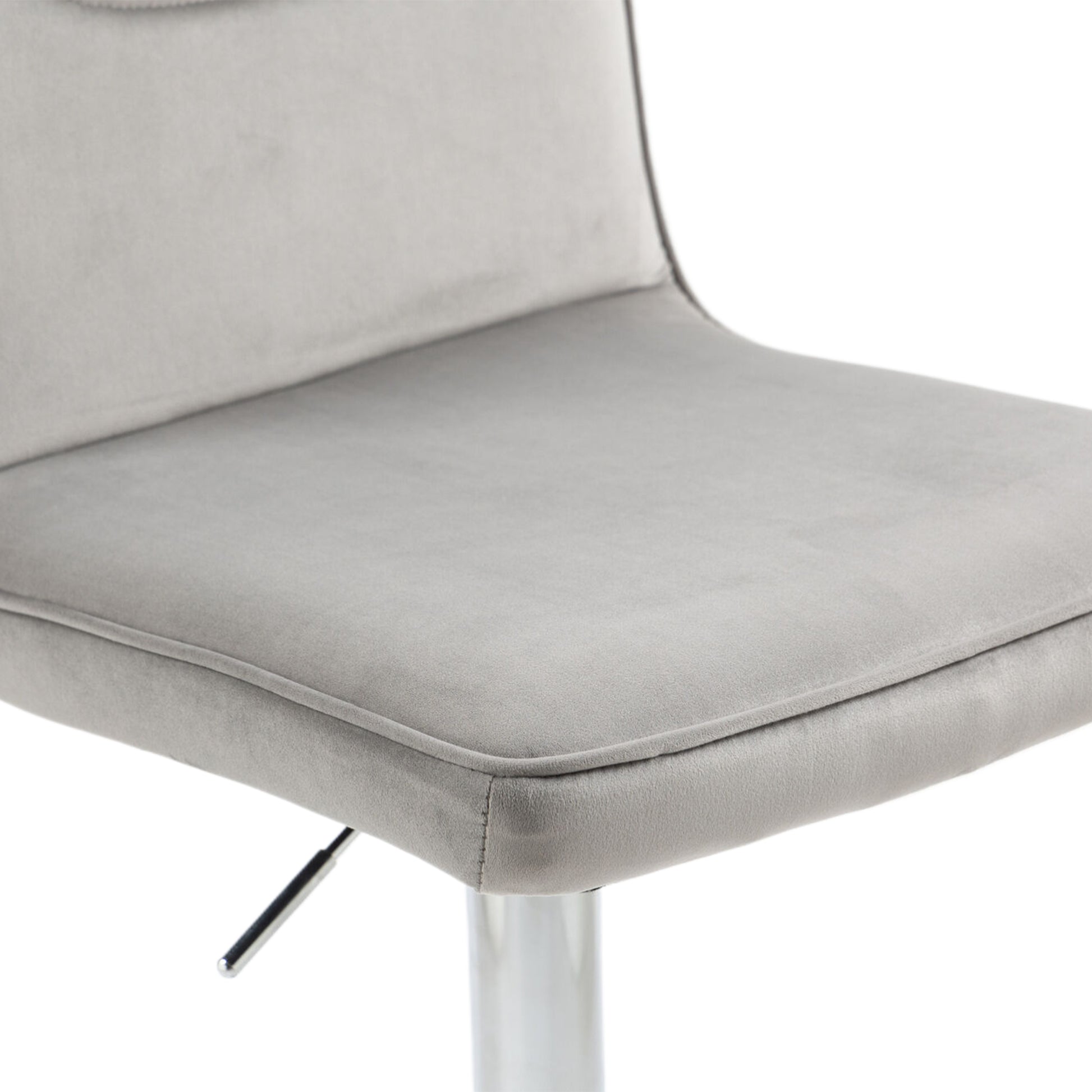 Coolmore Bar Stools With Back And Footrest Counter Height Dining Chairs 2Pc Set,360 Velvet Swivel Bar Stools Set Of 2, Adjustable Counter Height Bar Chairs Gray Velvet Gray Primary Living Space Foam Velvet