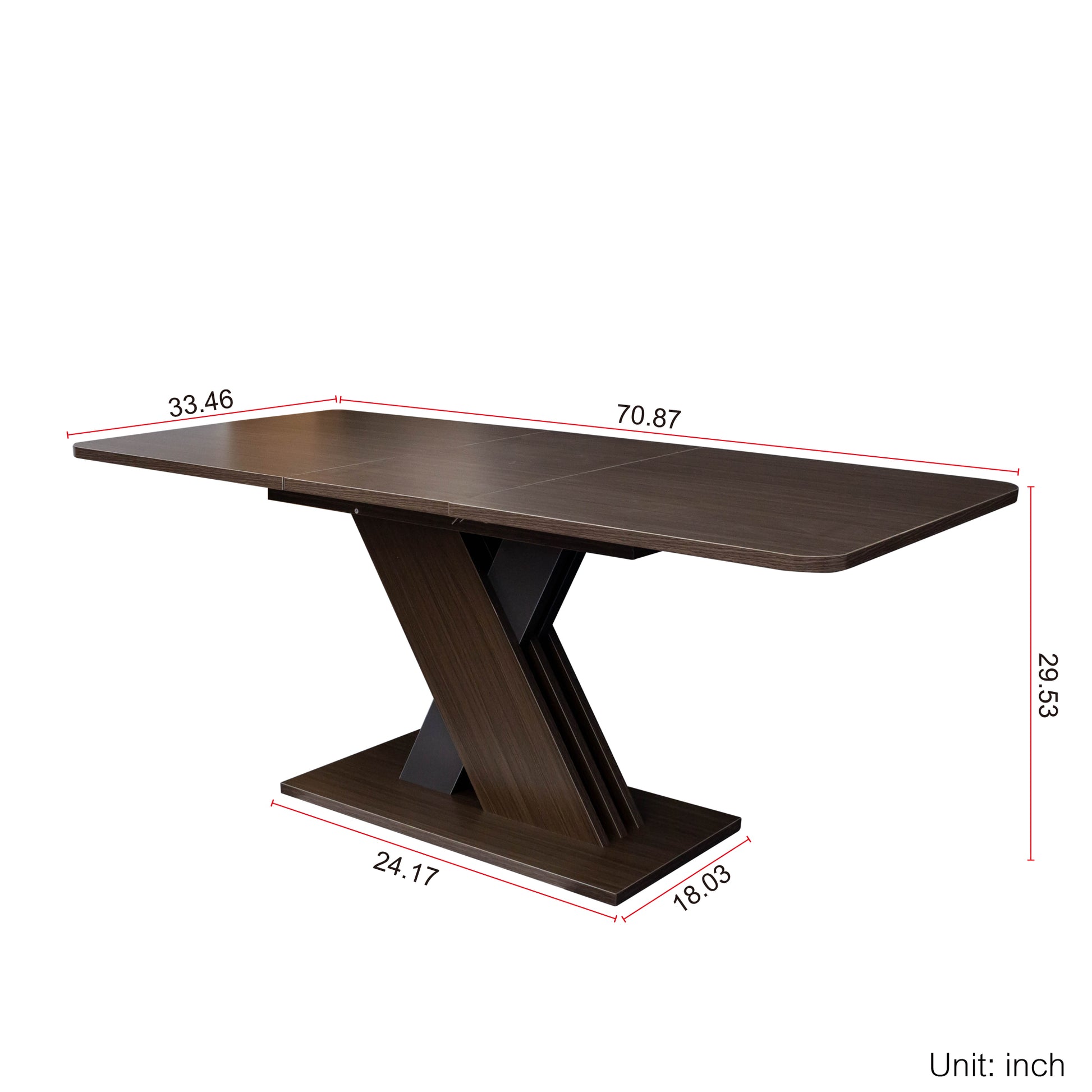 Multifunctional Extendable Console Table Grayish Brown Mdf