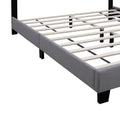 Gray Queen Size Adjustable Upholstered Bed Frame Stylish Collection Durable And Dirt Resistant, No Need For Bulky Innerspring Mattresses Box Spring Not Required Queen Gray Wood Espresso Bedroom Retro,Ultra Modern,Vintage Rubberwood Adjustable Bedbase