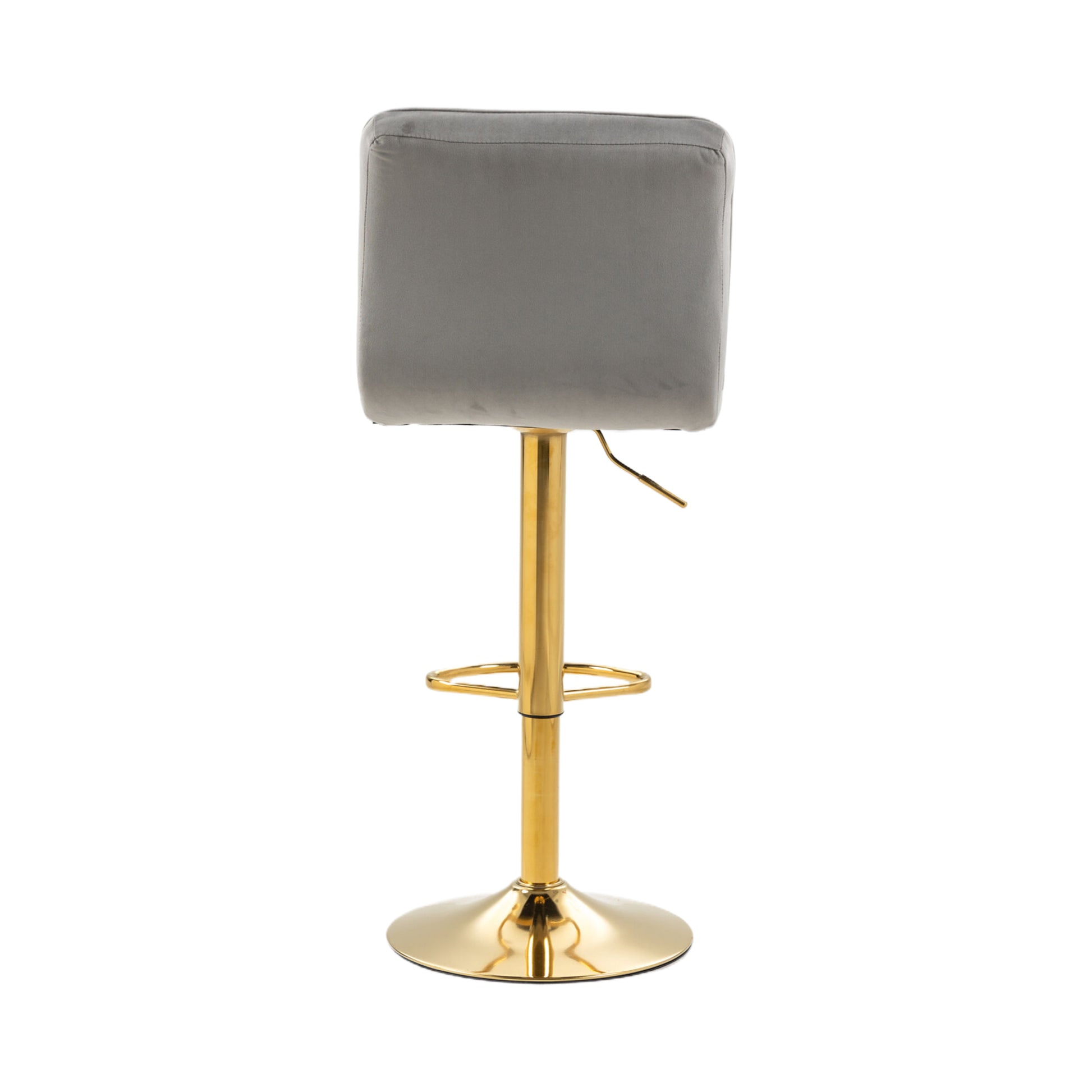 Coolmore Bar Stools With Back And Footrest Counter Height Dining Chairs 2Pc Set,360 Velvet Swivel Bar Stools Set Of 2, Adjustable Counter Height Bar Chairs Gray Velvet Gray Primary Living Space Foam Velvet