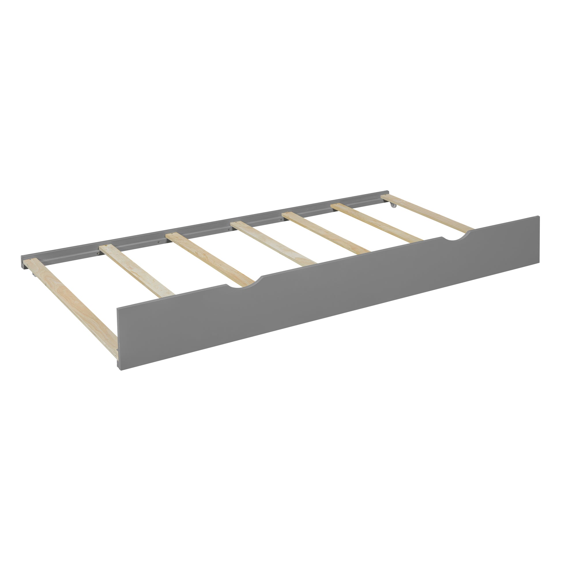 Full Size Wood Pltaform Bed With Win Size Trundle, 3 Drawers, Upper Shelves And A Set Of Usb Ports & Sockets, Gray Gray Solid Wood Mdf