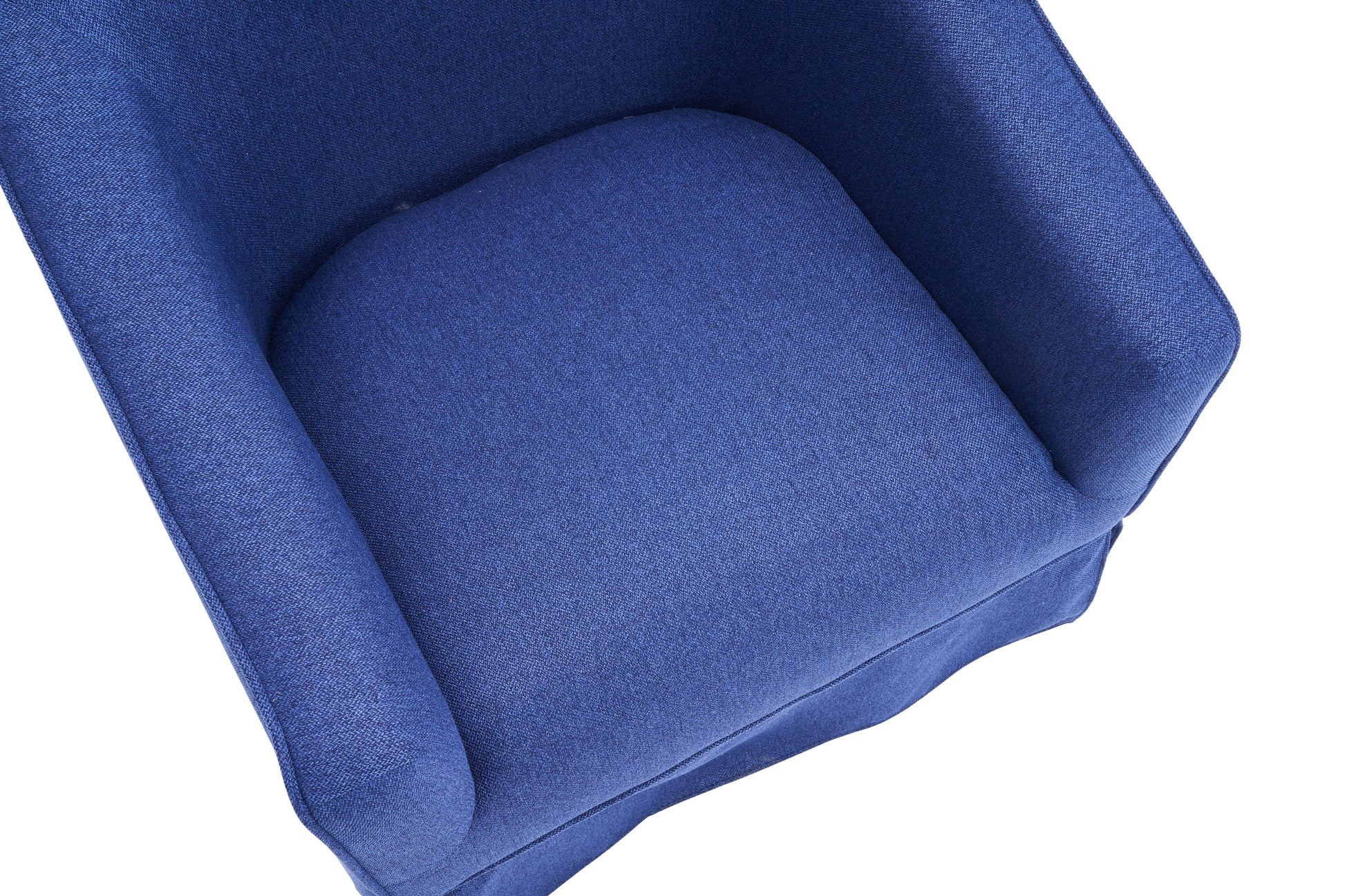 Swivel Barrel Chair With Ottoman, Swivel Accent Chairs Armchair For Living Room, Reading Chairs For Bedroom Comfy, Round Barrel Chairs With Black Metal Base Blue Blue Primary Living Space Modern Linen