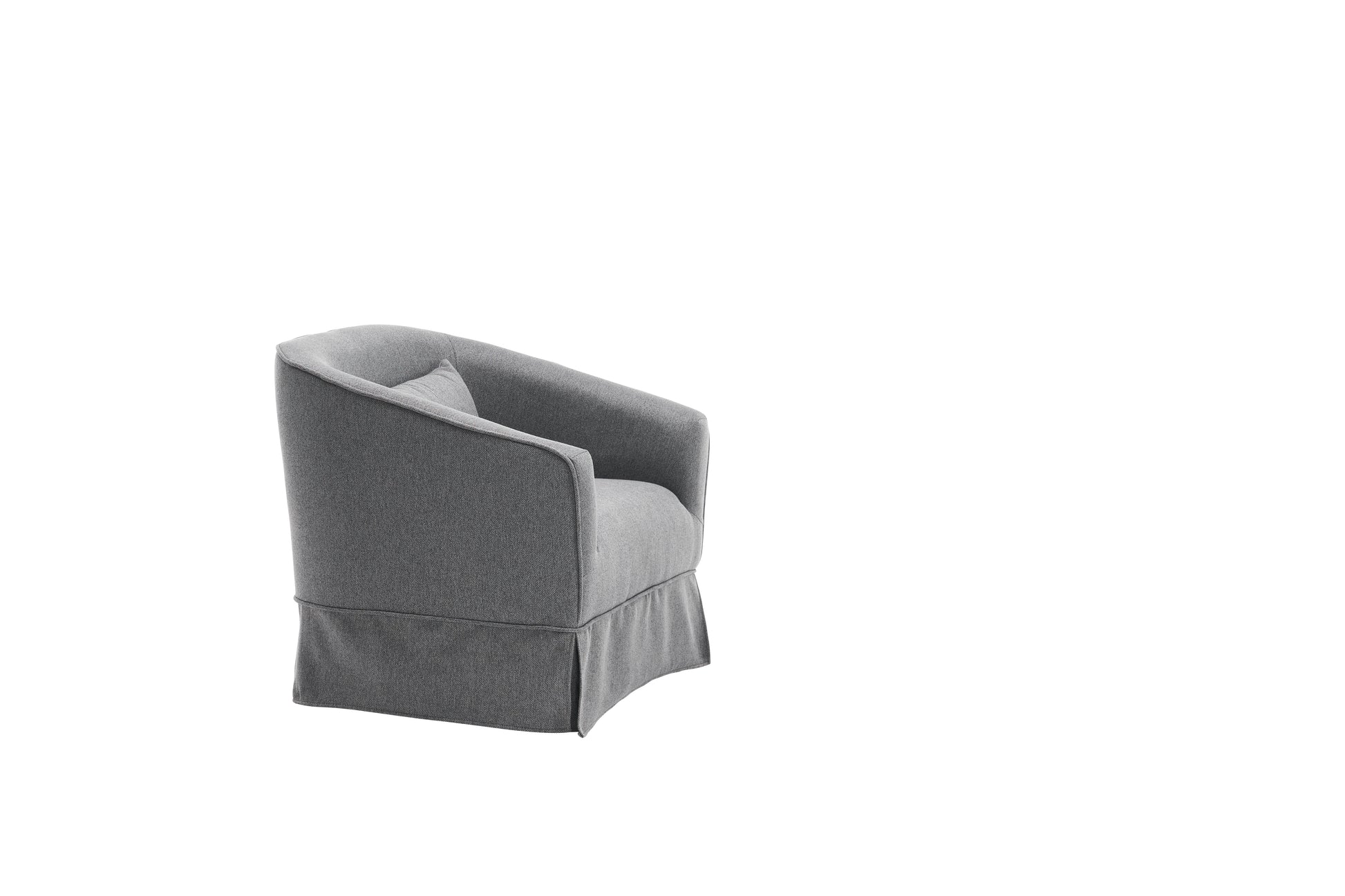 Swivel Barrel Chair With Ottoman, Swivel Accent Chairs Armchair For Living Room, Reading Chairs For Bedroom Comfy, Round Barrel Chairs With Black Metal Base Dark Grey Dark Gray Primary Living Space Modern Linen