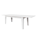 Dining Table106.3 In Large Extendable Kitchen Table White Mdf