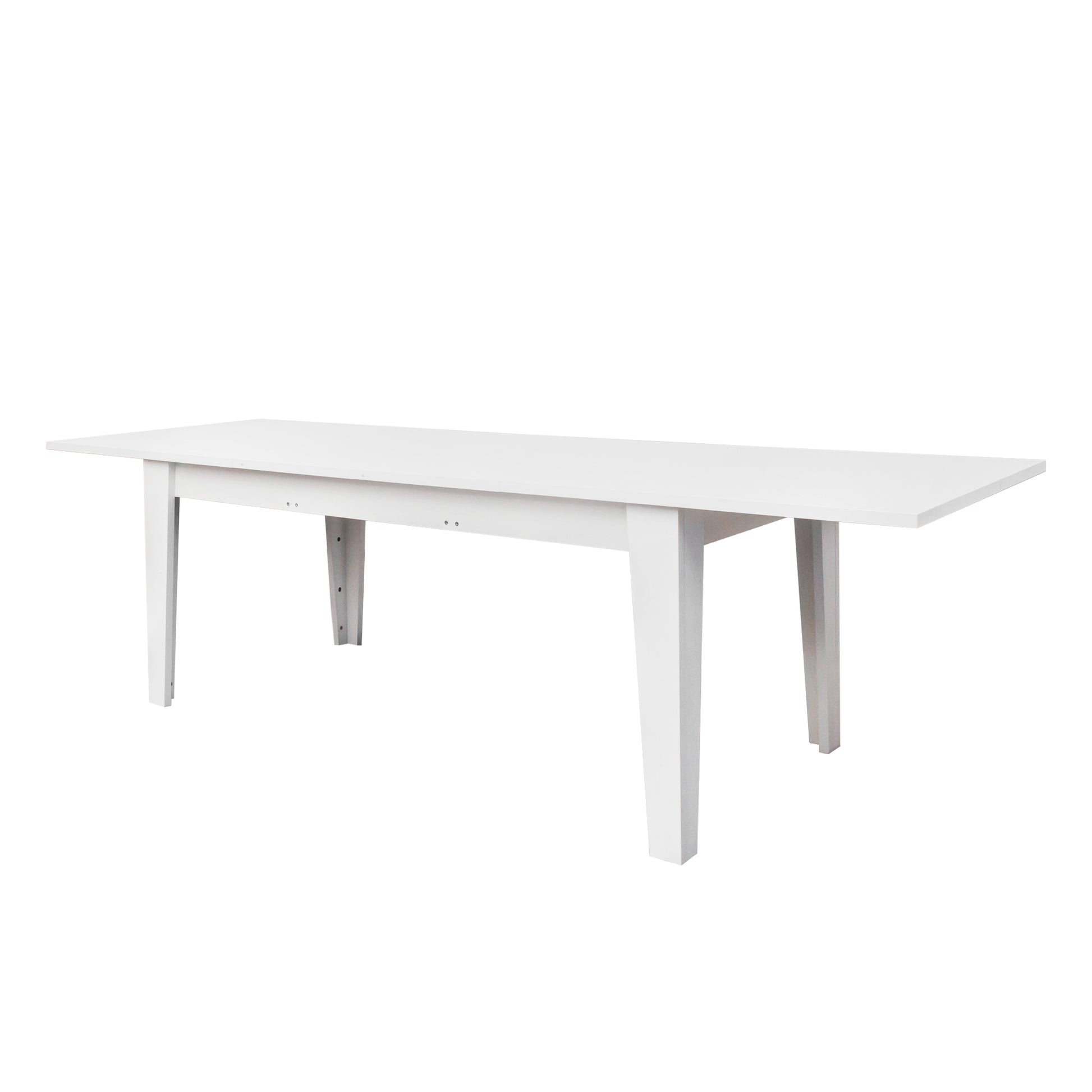 Dining Table106.3 In Large Extendable Kitchen Table White Mdf