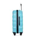 Expandable 3 Piece Luggage Sets Pc Lightweight & Durable Suitcase With Two Hooks, Spinner Wheels, Tsa Lock, 21 25 29 Aqua Blue Aqua Blue Pc