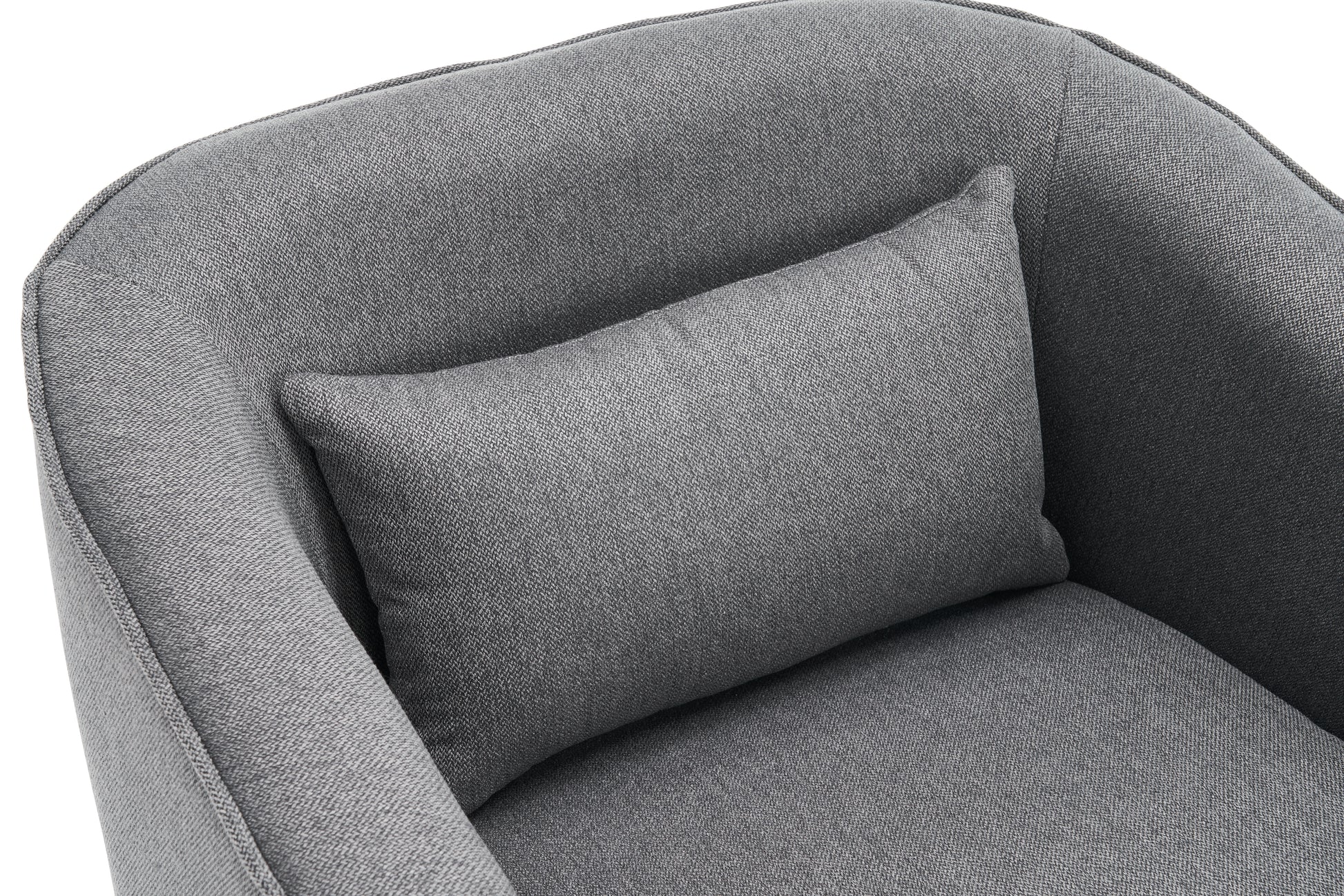 Swivel Barrel Chair With Ottoman, Swivel Accent Chairs Armchair For Living Room, Reading Chairs For Bedroom Comfy, Round Barrel Chairs With Black Metal Base Dark Grey Dark Gray Primary Living Space Modern Linen