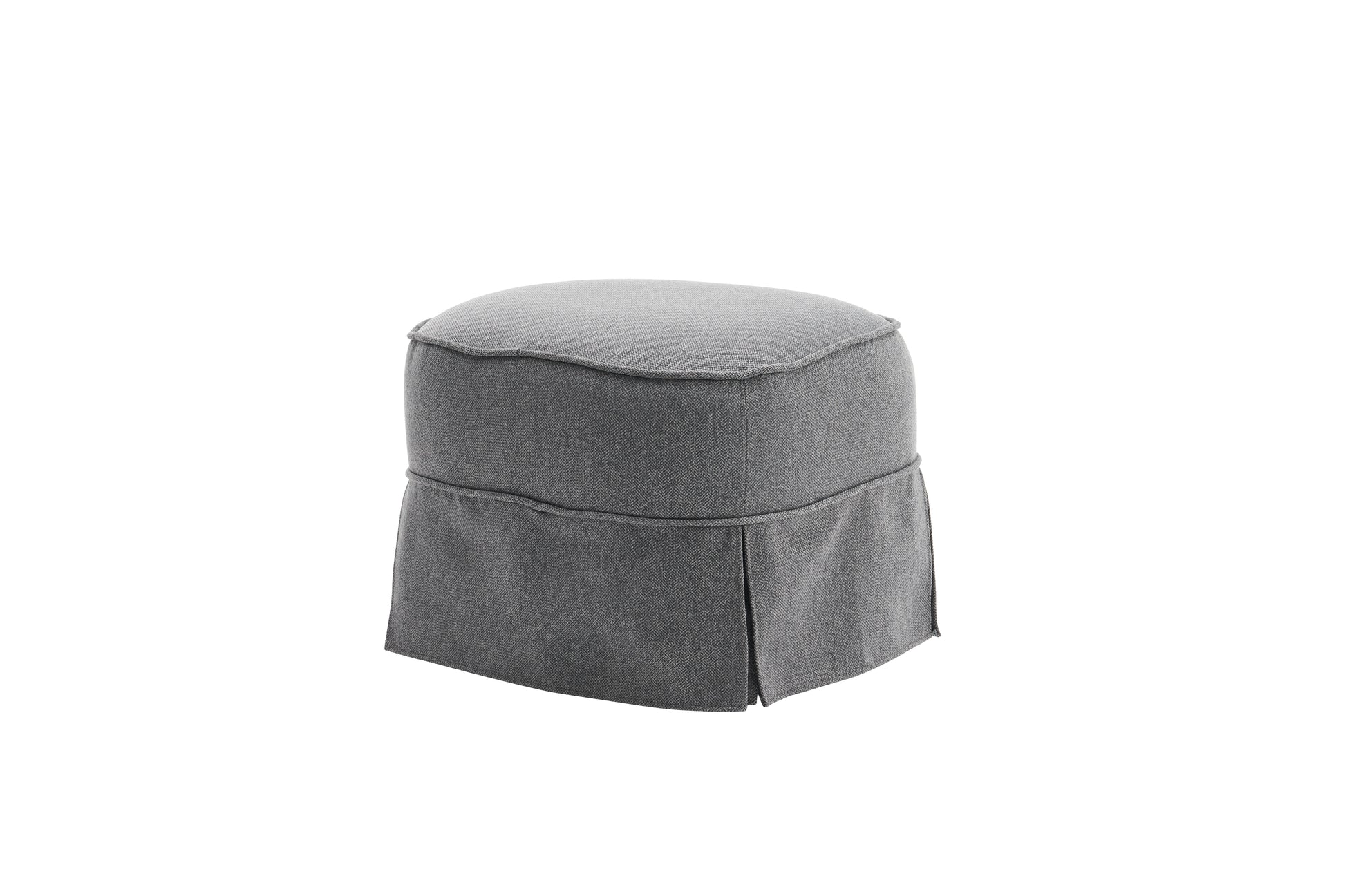 Swivel Barrel Chair With Ottoman, Swivel Accent Chairs Armchair For Living Room, Reading Chairs For Bedroom Comfy, Round Barrel Chairs With Black Metal Base Dark Grey Dark Gray Primary Living Space Modern Linen