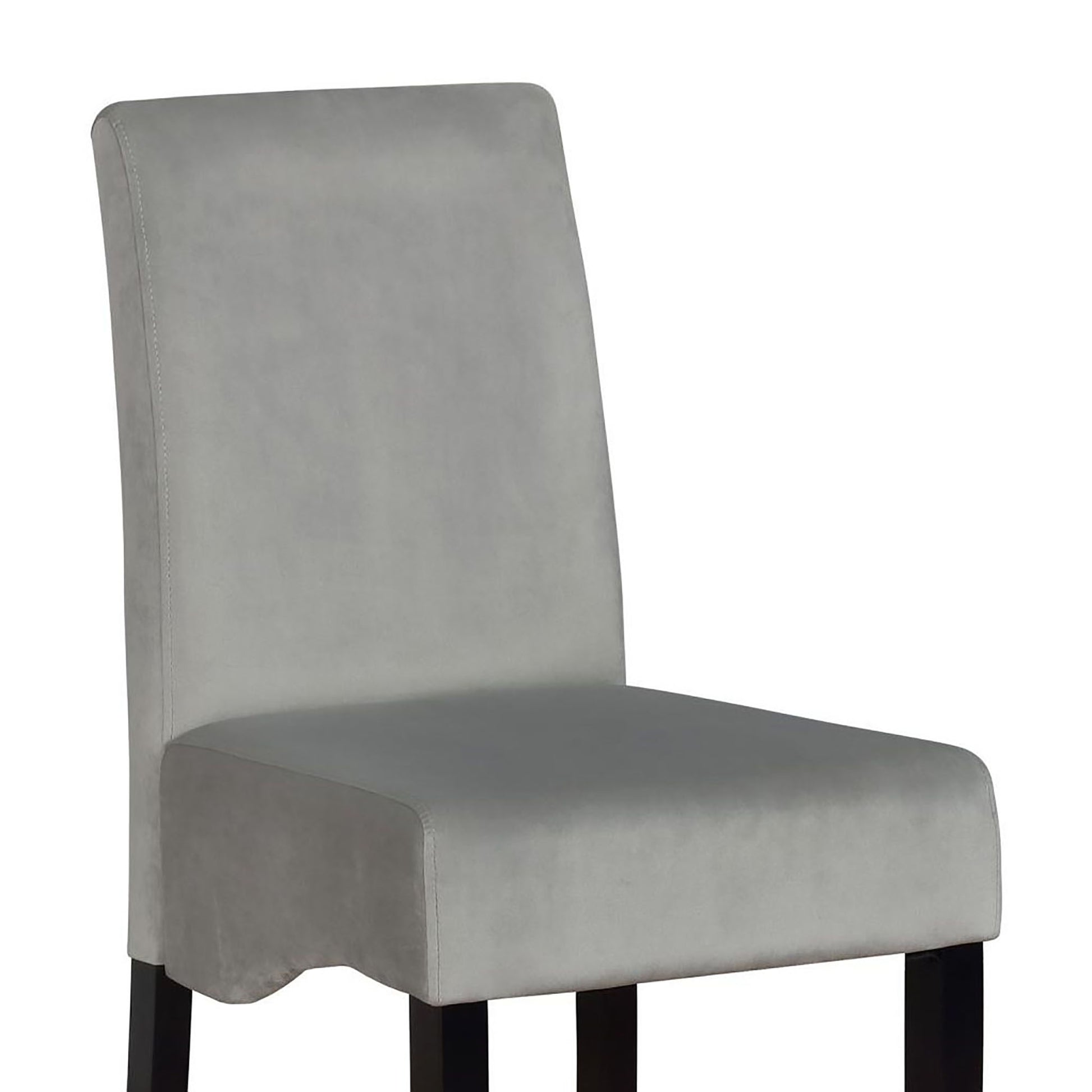 Dark Grey And Black Upholestered Counter Stools Set Of 2 Solid Grey Dining Room Spot Clean Contemporary,Modern Bar Stools Rubberwood Solid Back Foam Upholstered