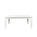 Dining Table106.3 In Large Extendable Kitchen Table White Mdf