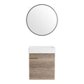 18 Inch Bathroom Vanity With Top, Small Bathroom Vanity And Sink Grey 1 Bathroom Wall Mounted Modern Plywood